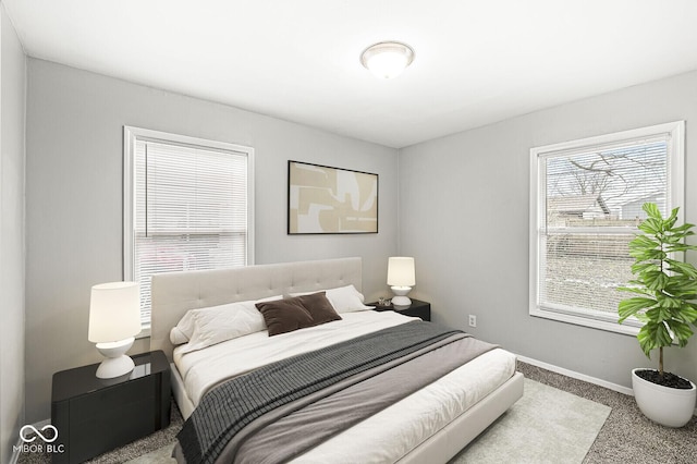 bedroom with carpet floors