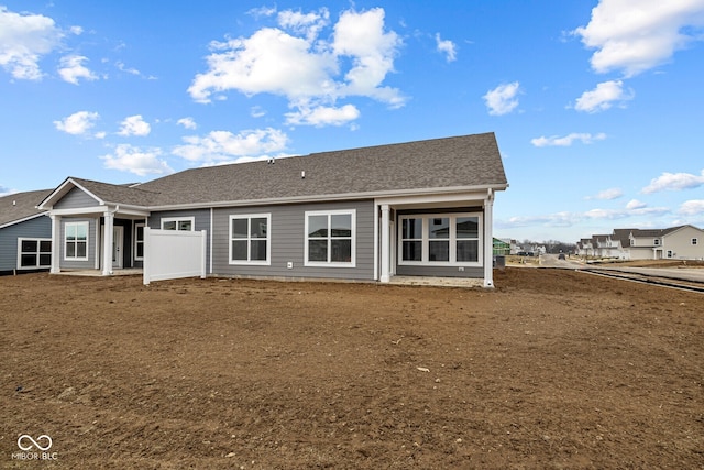 view of rear view of property