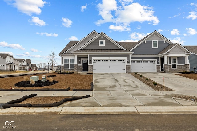 craftsman-style home featuring a garage