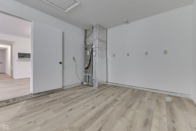 interior space with light hardwood / wood-style flooring