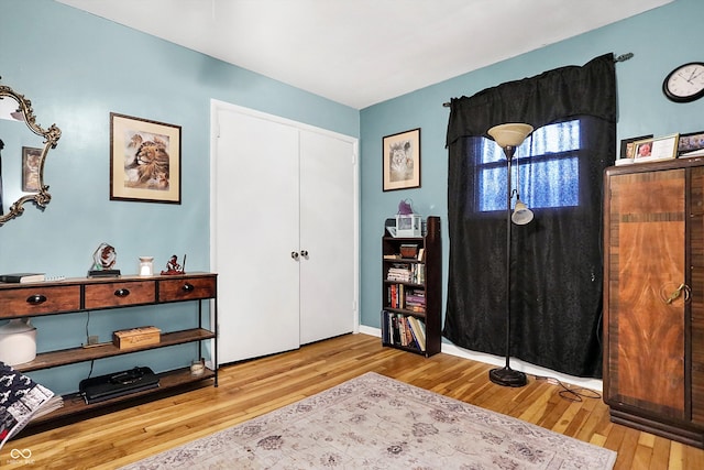 entrance foyer with light hardwood / wood-style flooring