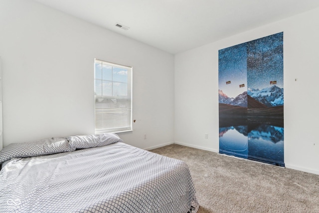 bedroom with carpet