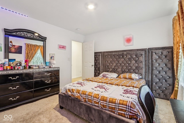 bedroom with carpet floors