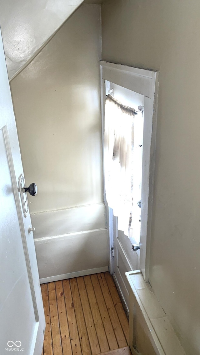 interior space featuring wood-type flooring