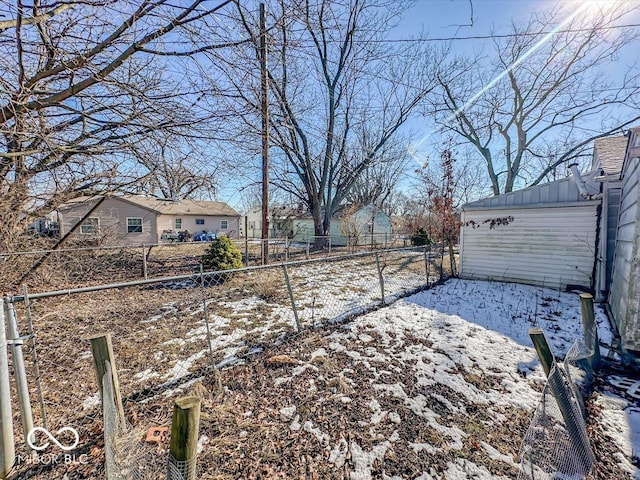 view of snowy yard