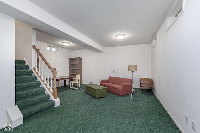 view of carpeted living room