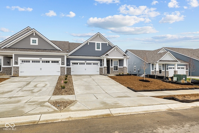 craftsman-style house featuring a garage