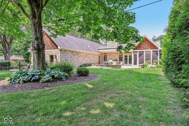 7837 Dean Rd, Indianapolis, IN 46240 - view of yard with french doors