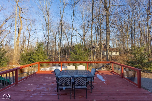 view of wooden terrace