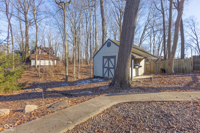 view of outdoor structure