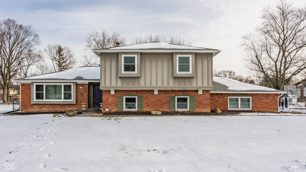 view of split level home