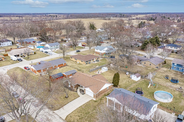 bird's eye view featuring a residential view