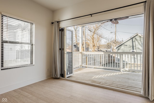 interior space with hardwood / wood-style floors