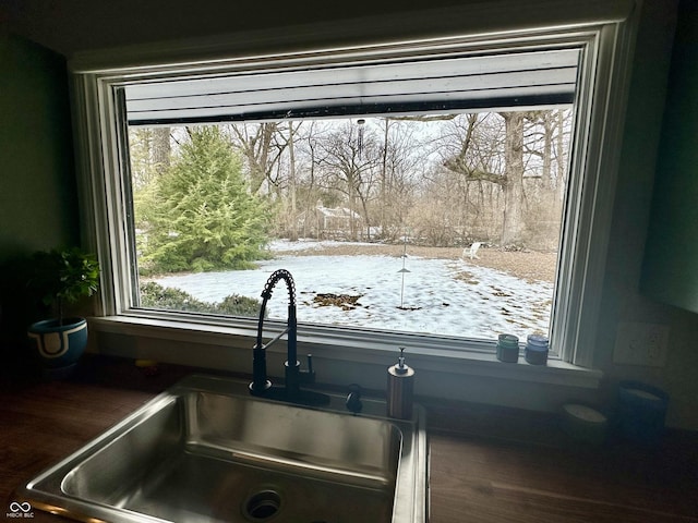 interior details featuring sink