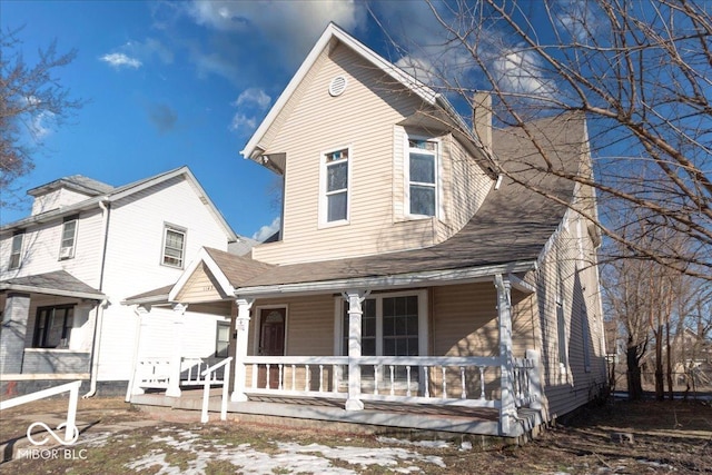 front facade with covered porch