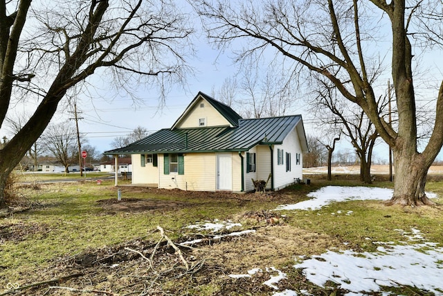 view of snow covered exterior