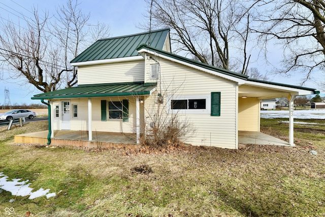 exterior space featuring covered porch