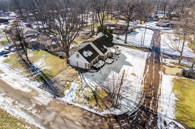 view of snowy aerial view