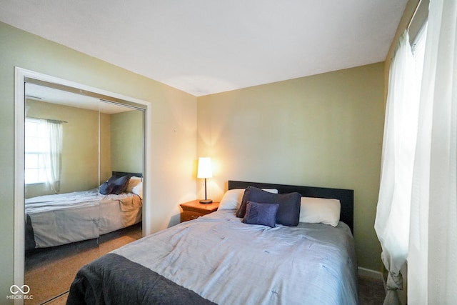 bedroom with a closet