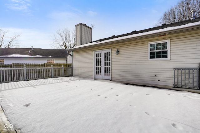 exterior space featuring french doors