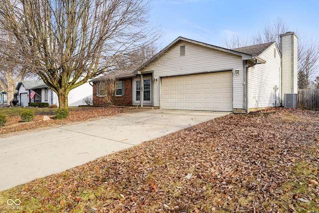 ranch-style home with a garage