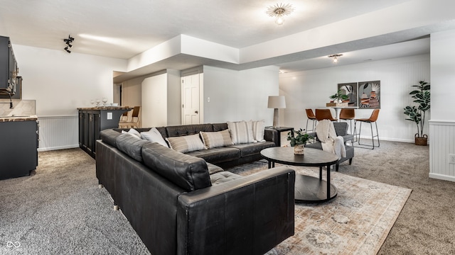 view of carpeted living room