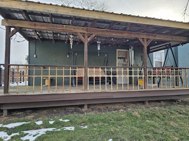 view of wooden deck