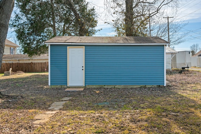 view of outdoor structure