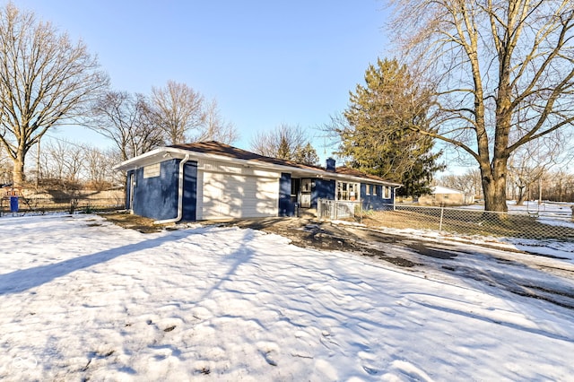 view of single story home