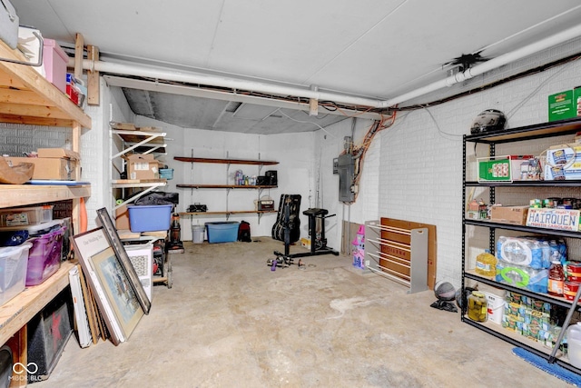 storage area featuring electric panel