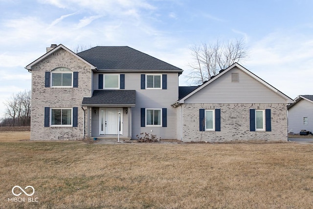 view of front of property with a front yard