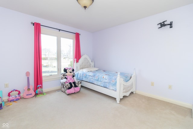 bedroom featuring carpet flooring