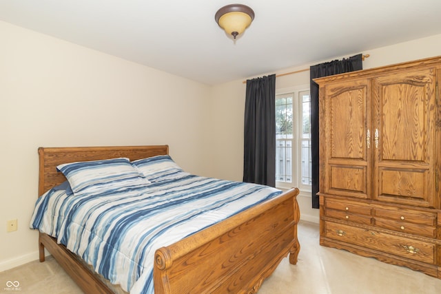 view of carpeted bedroom