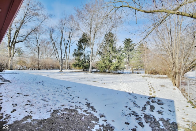 view of snowy yard