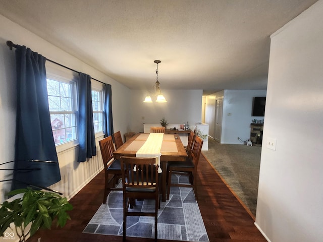 view of carpeted dining room