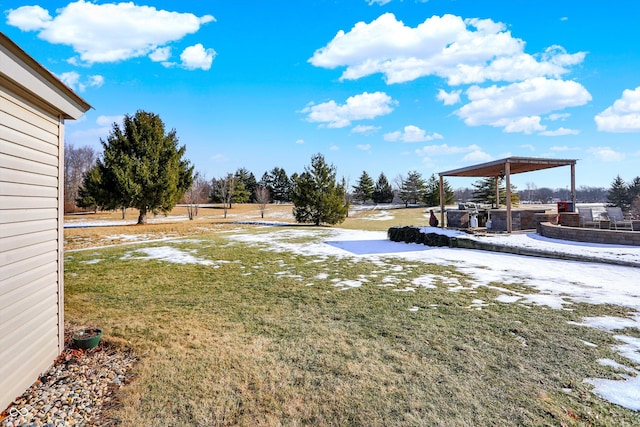 view of yard featuring a gazebo