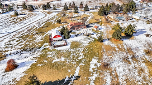 view of snowy aerial view