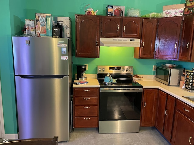 kitchen with stainless steel appliances