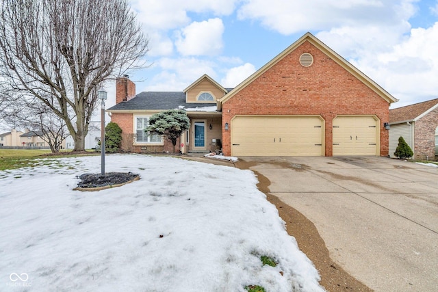 view of property with a garage