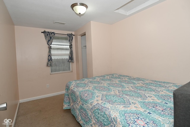 bedroom with carpet