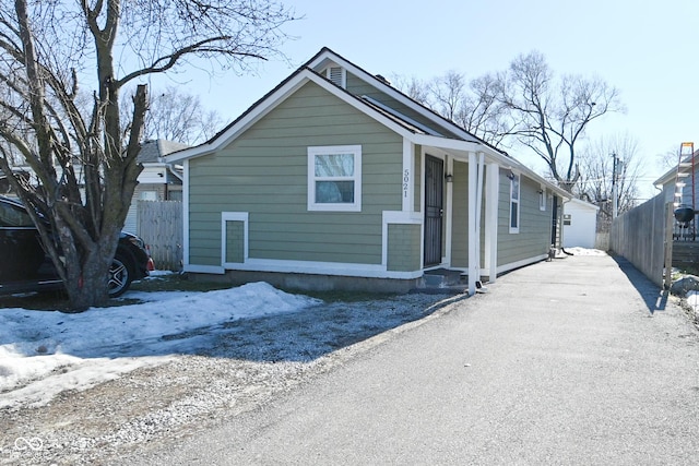 view of front of home