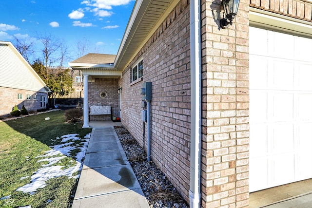 view of property exterior with a garage