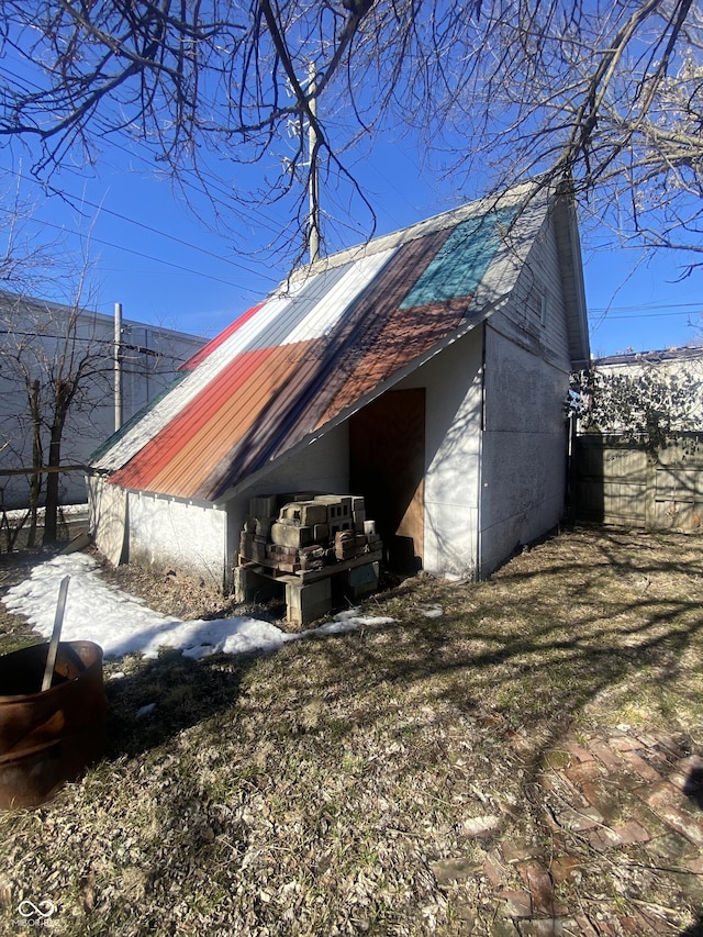 view of side of property