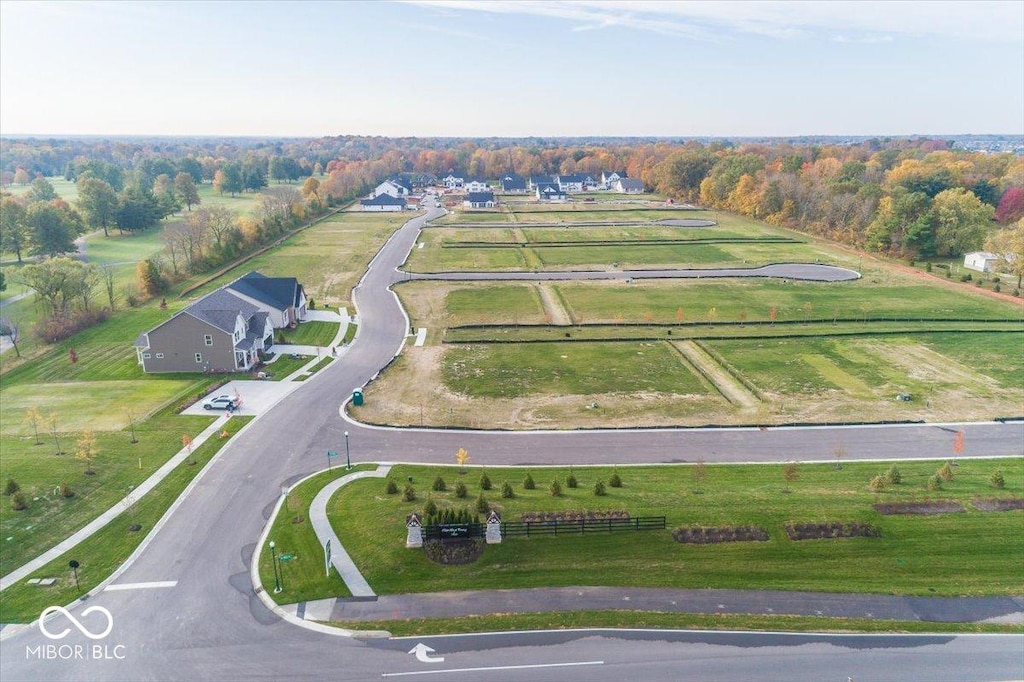 drone / aerial view featuring a rural view