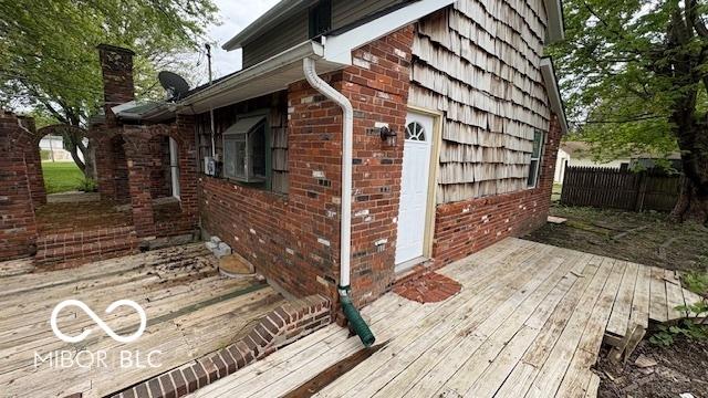 wooden deck with fence
