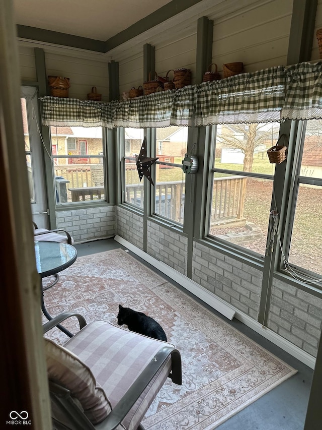 view of sunroom