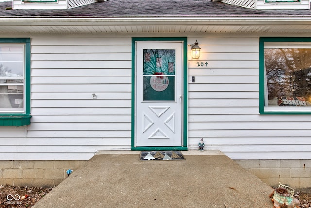 view of doorway to property