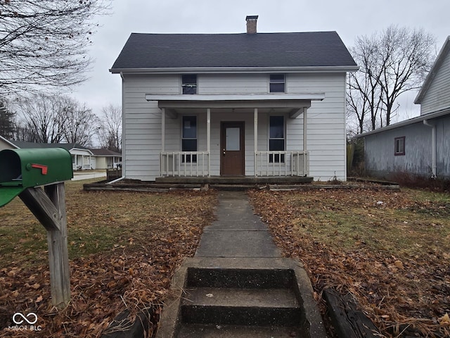 view of front of home featuring covered porch