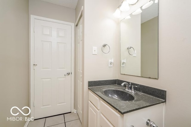 bathroom featuring vanity and tile patterned floors