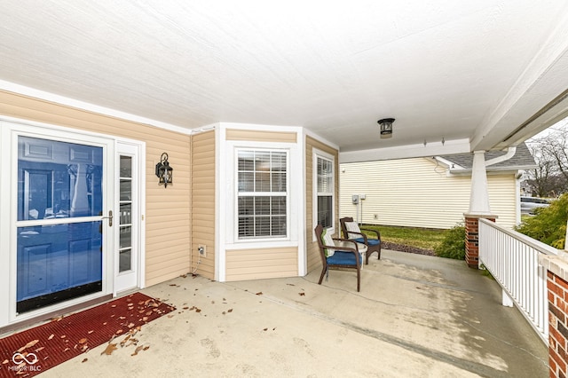 view of patio with a porch